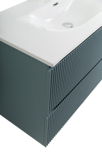 Тумба с раковиной подвесная BelBagno UNO-1200-2C-SO-AO Голубой матовый, раковина белая BB-8099-120