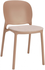 Стул пластиковый с обивкой Scab Design Hug, карамель