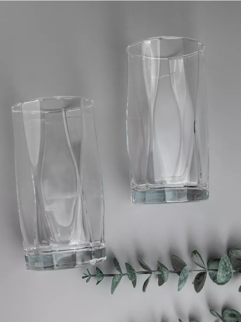 Набор изогнутых бокалов для воды, 450 мл, 6 шт. прозрачные