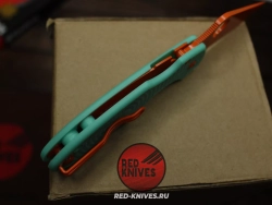 Нож Spyderco Para 3 LTW - рукоять минт, клинок оранж. RK-482