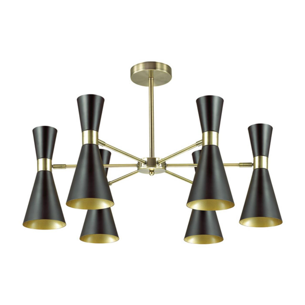 3662/6C MODERNI LN26 214 античная бронза/матовый черный Люстра потолочная E14 6*60W 220V QUINN