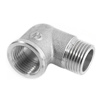 Отвод 90° латунный резьбовой равнопроходный STOUT (НР/ВР) - 3/4" (никелированный)