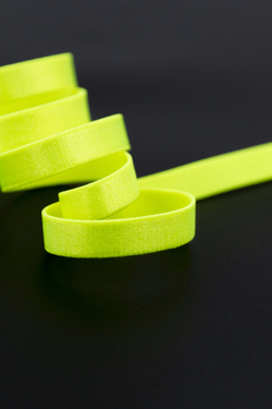 Резинка бретелечная лимон-лайм неоновая глянцевая ширина 10 мм