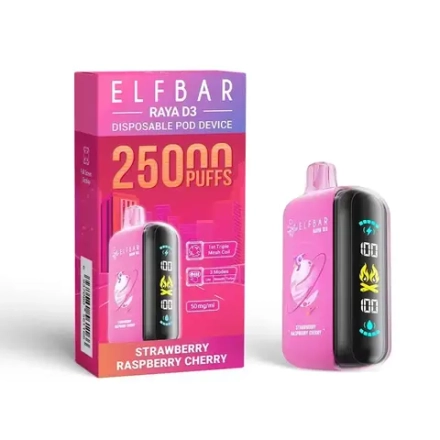 ELF BAR RAYA D3 - Strawberry Raspberry Cherry (5% nic)