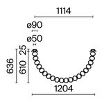 Подвесной светодиодный светильник Maytoni Amulet MOD555CL-L28G3K