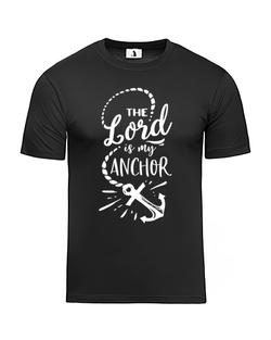 Футболка The Lord is my anchor классическая прямая черная