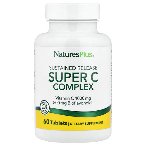 NaturesPlus, Super C Complex, комплекс с длительным высвобождением, 60 таблеток