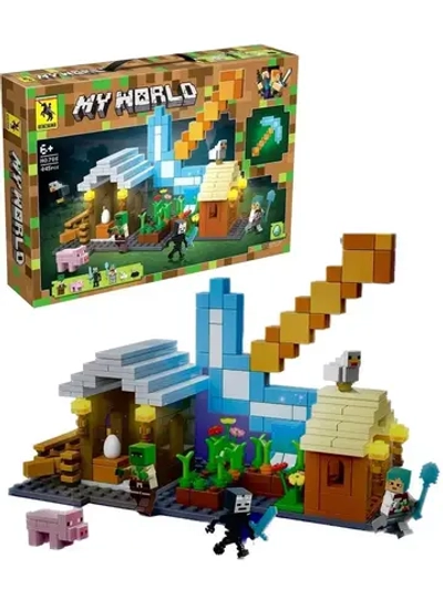 Конструктор Майнкрафт Аванпост Сцена с оружием 445 деталей