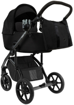 Детская коляска Roan Bass Next 2.0 3 в 1 с автокреслом Pituso Santiso Pro Black BSN/40/2 Caviar Black/Black/руч.Black