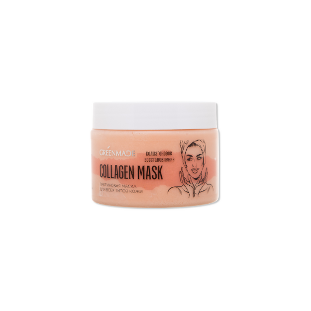 Маска GreenMade для лица пектиновая COLLAGEN MASK.Коллагеновое восстановление, 150мл
