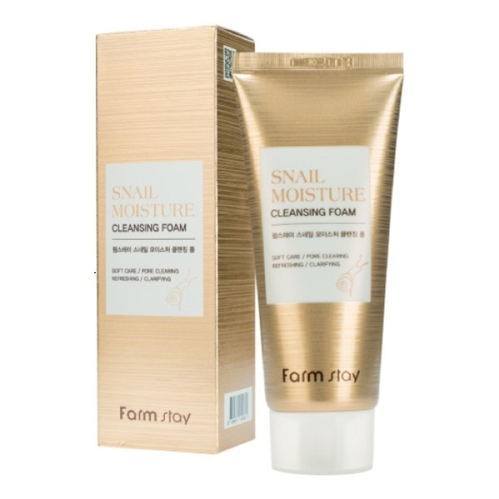 Пенка увлажняющая очищающая с муцином улитки FarmStay Snail Moisture Cleansing Foam