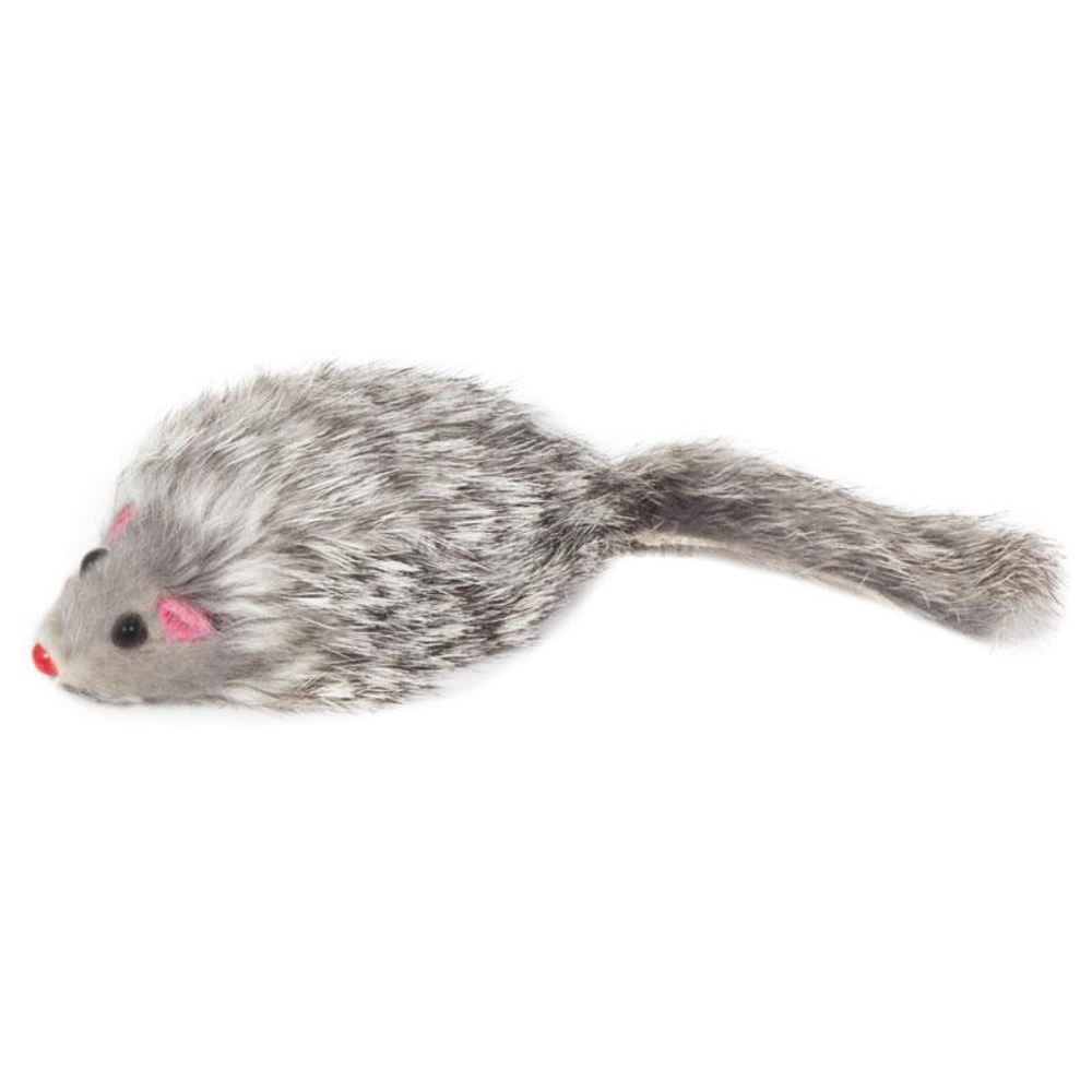 Игрушка для кошек "Мышь серая", 70-75мм (уп.3шт.), Triol