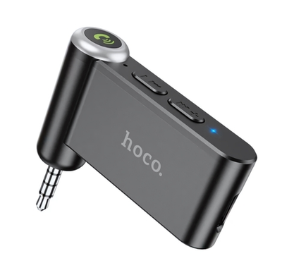 Bluetooth-AUX адаптер HOCO E58 (BT5.0, Jack 3.5мм, 140mAh) Black
