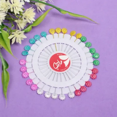 Булавки портновские 30шт «Favorite Hous», глянцевые цветочки, 5,5см