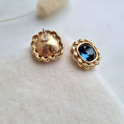 Серьги Swarovski с синими кристаллами