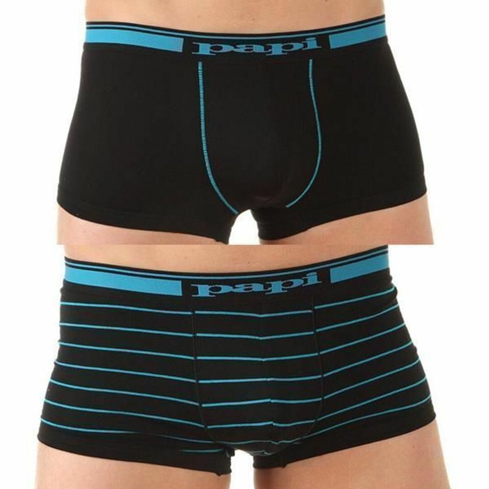 Комплект мужских трусов боксеры 2 штуки PAPI Бирюза 980552R-969