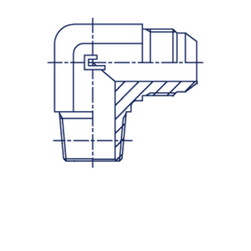 Штуцер FC90 JIC 3/4" NPT1/2"
