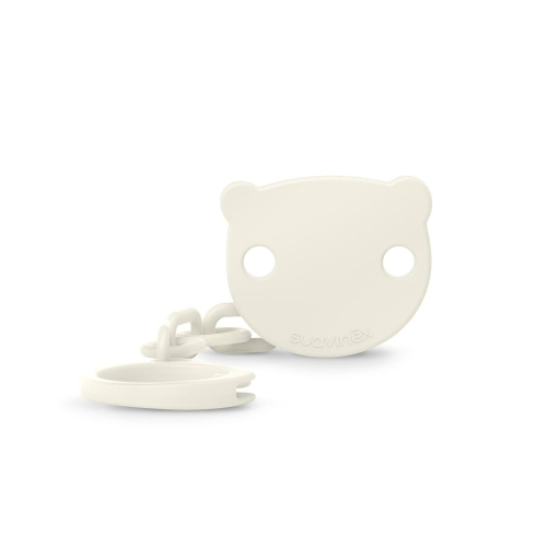 Клипса с цепочкой для пустышки Suavinex Bear Wild бежевая