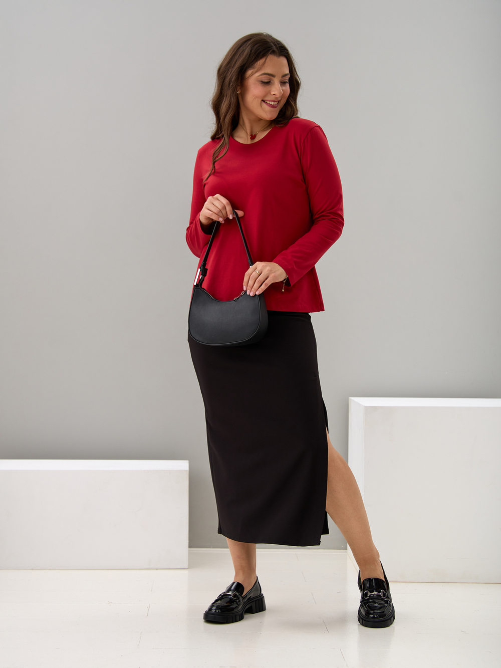 Лонгслив ЛНкл-081/ягодный