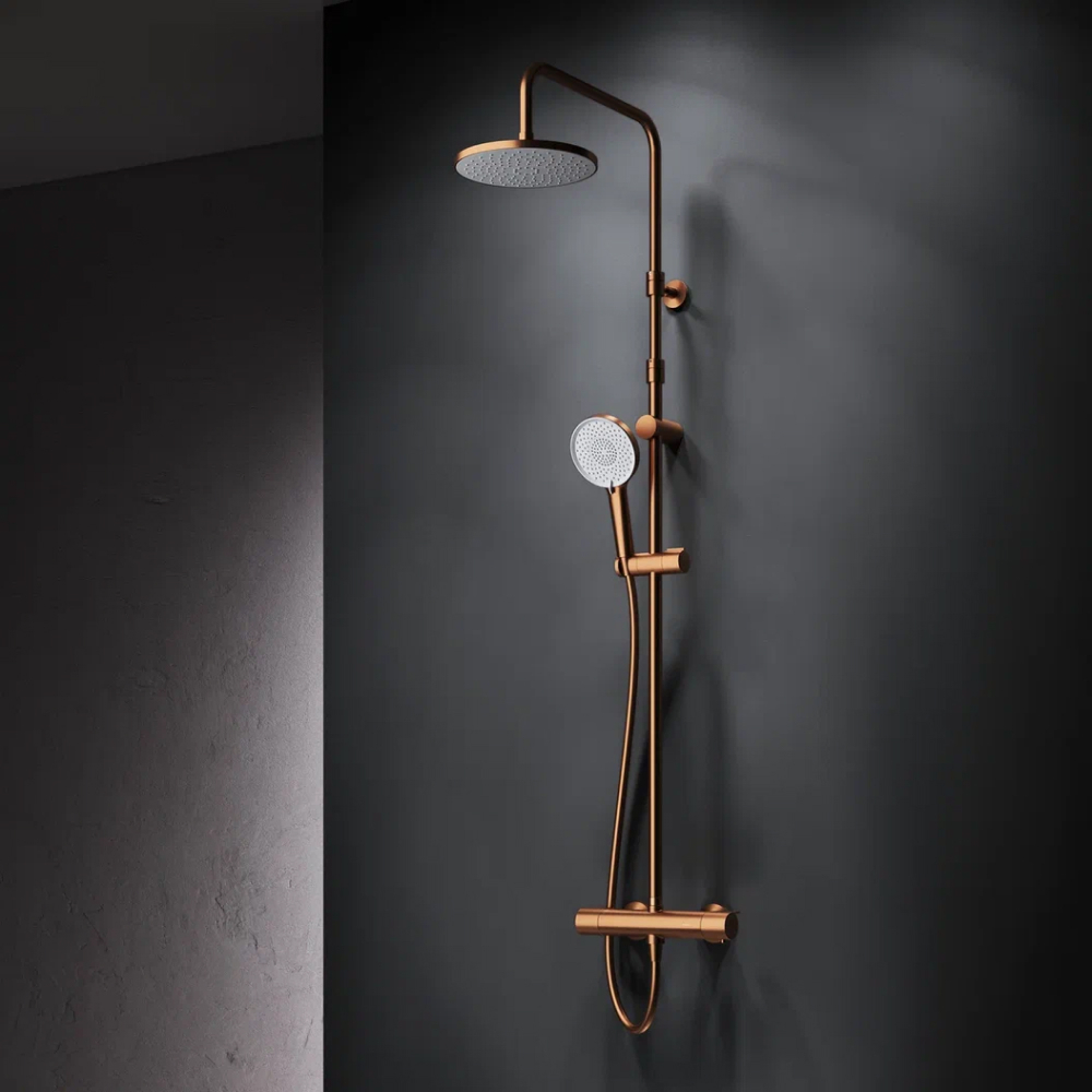 Душевая система с термостатом, розовое золото AM.PM X-Joy F0785A444