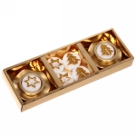 Набор свечей новогодних «Блеск праздника» 25*8,5*3 см, золото