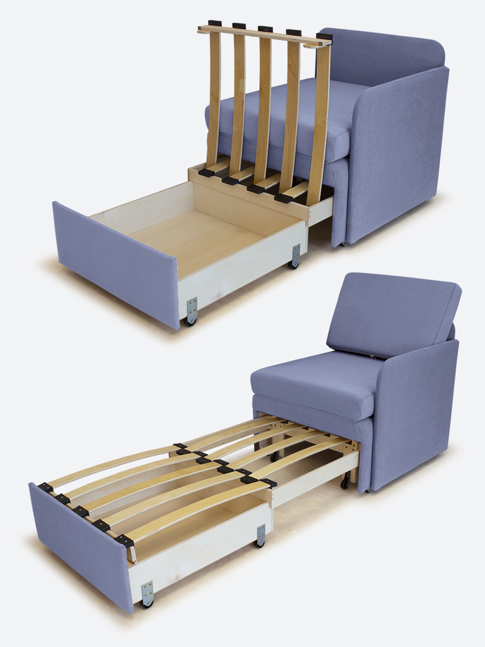 Кресло-кровать "Миник" с левым подлокотником, под левую руку