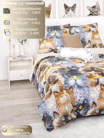 Постельное белье 1 5 спальное, бязь, 100% хлопок, 1 наволочка 70х70