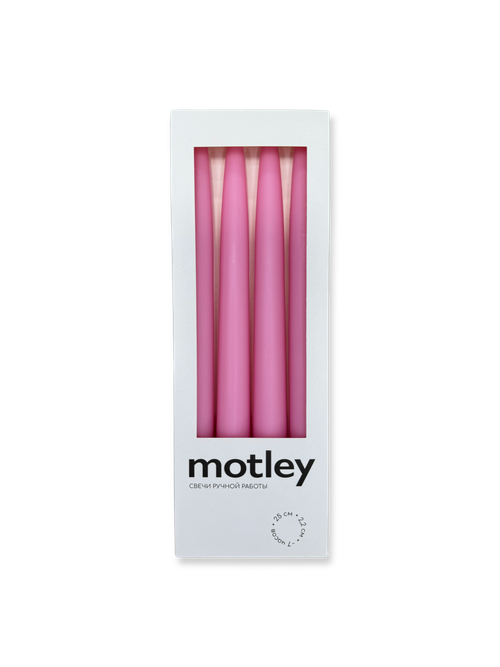 Набор классических свечей Motley 4 шт | розовый