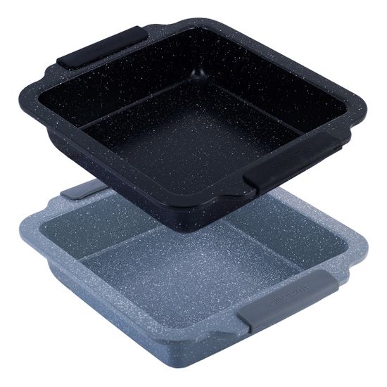 Форма для запекания квадратная Kamille KM-6035A (30,5х27х6 см) из углеродистой стали с мраморным покрытием