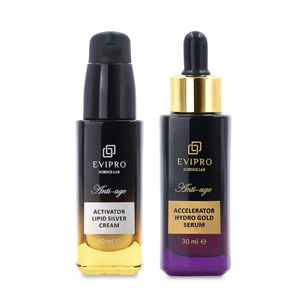 EVIPRO ANTI-AGE HYDRO-LIPID SYSTEM Омолаживающий комплекс (сыворотка 30мл, крем 30мл)