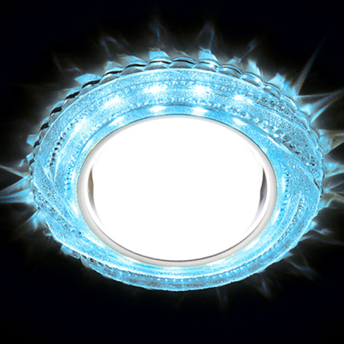 Встраиваемый точечный светильник со светодиодной лентой G299 CL/CLD хром/прозрачный GX53+3W(LED COLD)