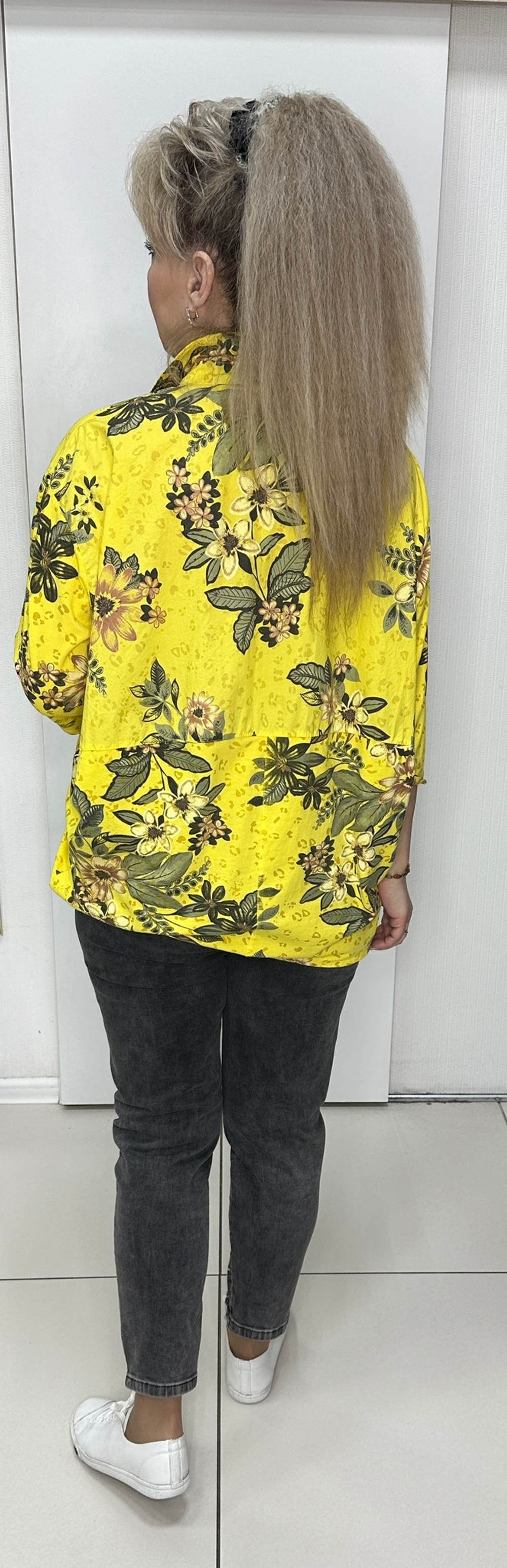 Яркий итальянский, комбинированный блузон-поло