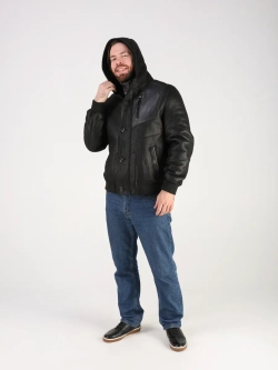 Дубленка натуральная куртка зимняя с капюшоном