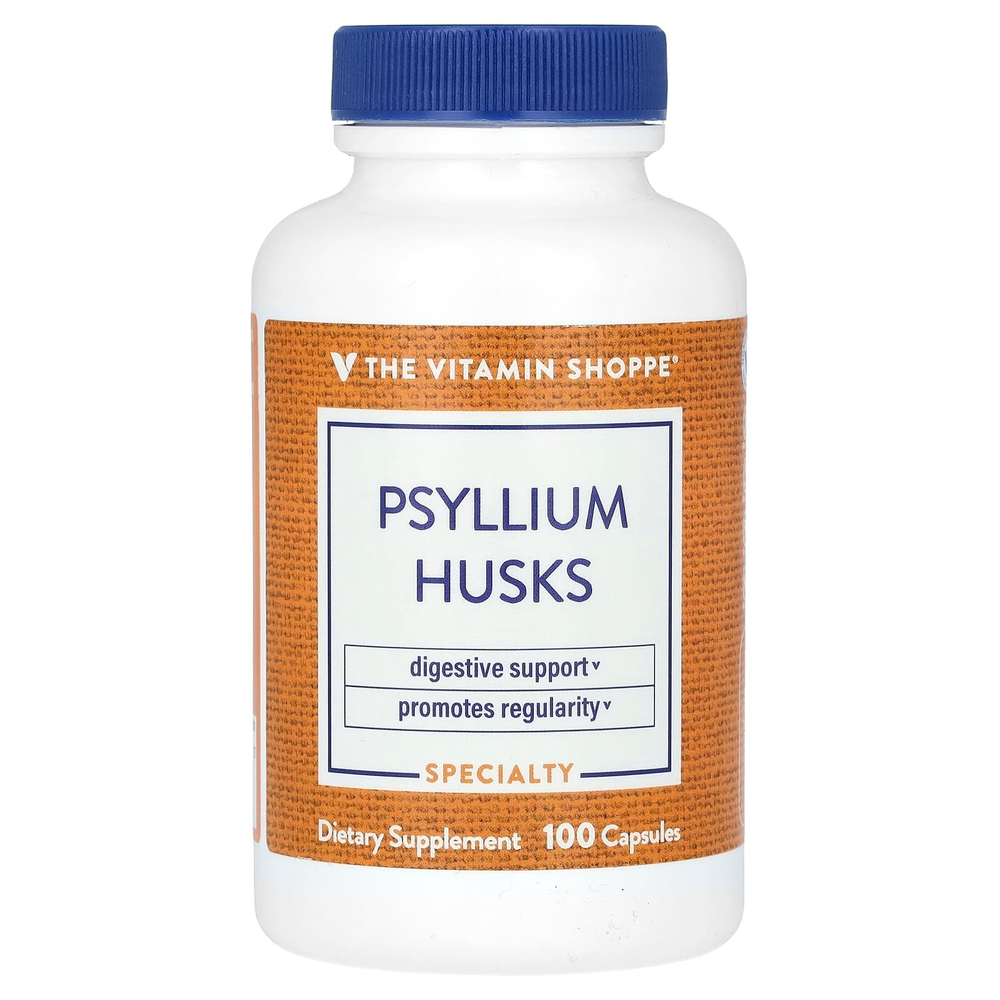 The Vitamin Shoppe, Шелуха семян подорожника, 100 капсул (720 мг на капсулу)