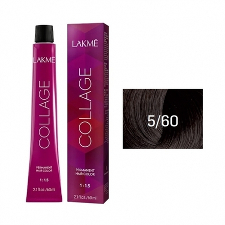 Lakme Collage Крем-краска для волос, 5/60 Светлый шатен коричневый, 60 мл