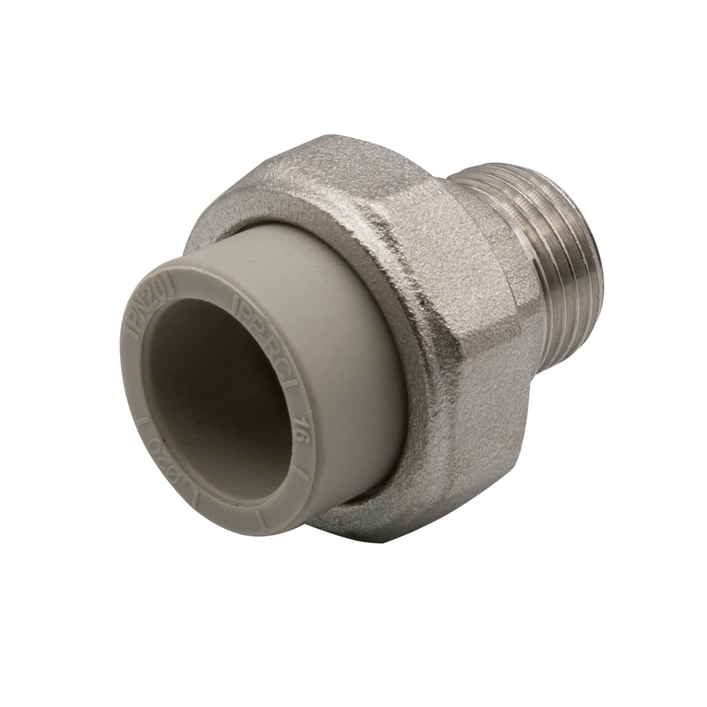 Муфта комб. разъемная, нар 20х1/2'' EVER® plast  СЕРЫЙ (Россия)