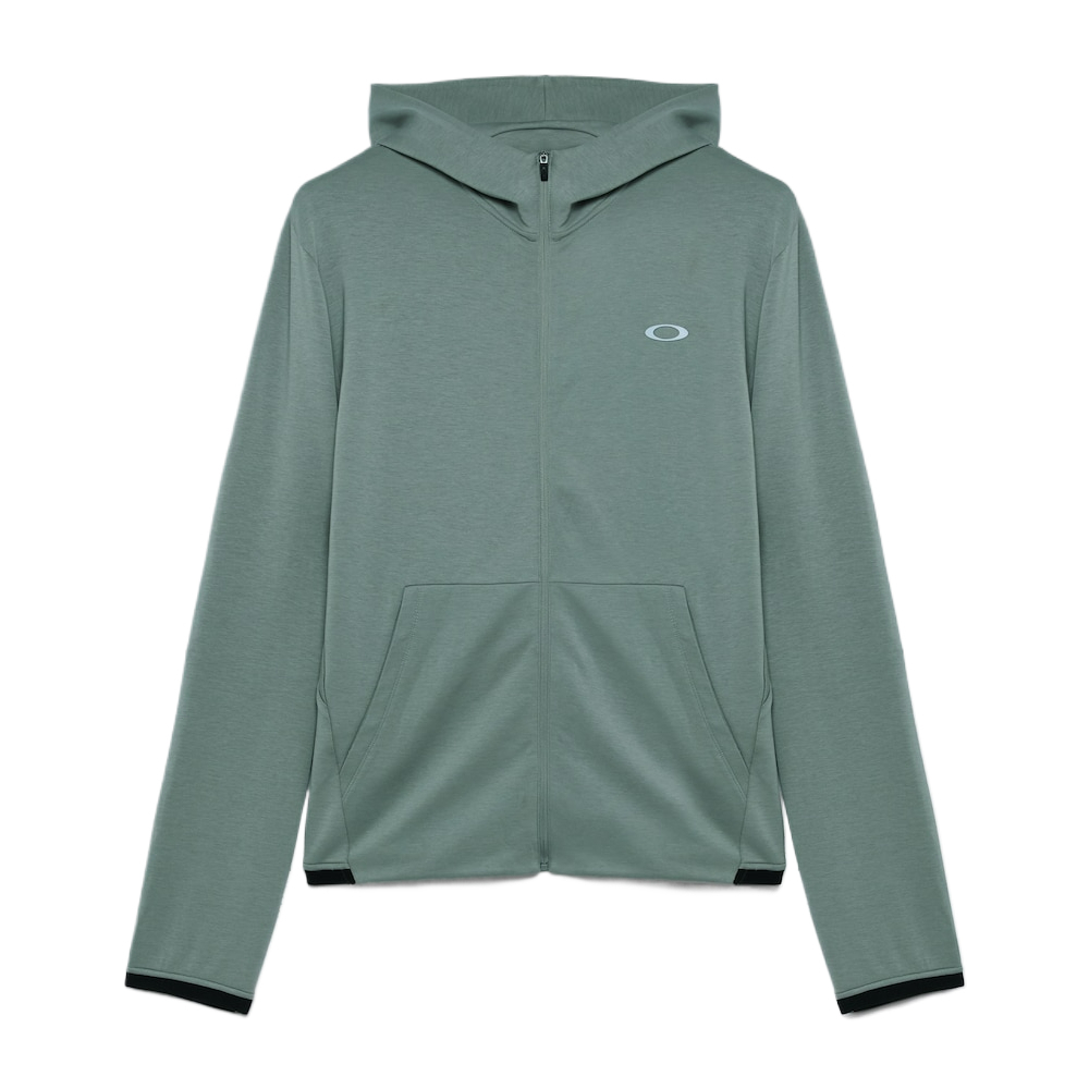 Oakley Sweatshirts Drop Shoulder Sleeve Moderate No Fleece Lined Solid Color Zip Closure Foa407980 74o