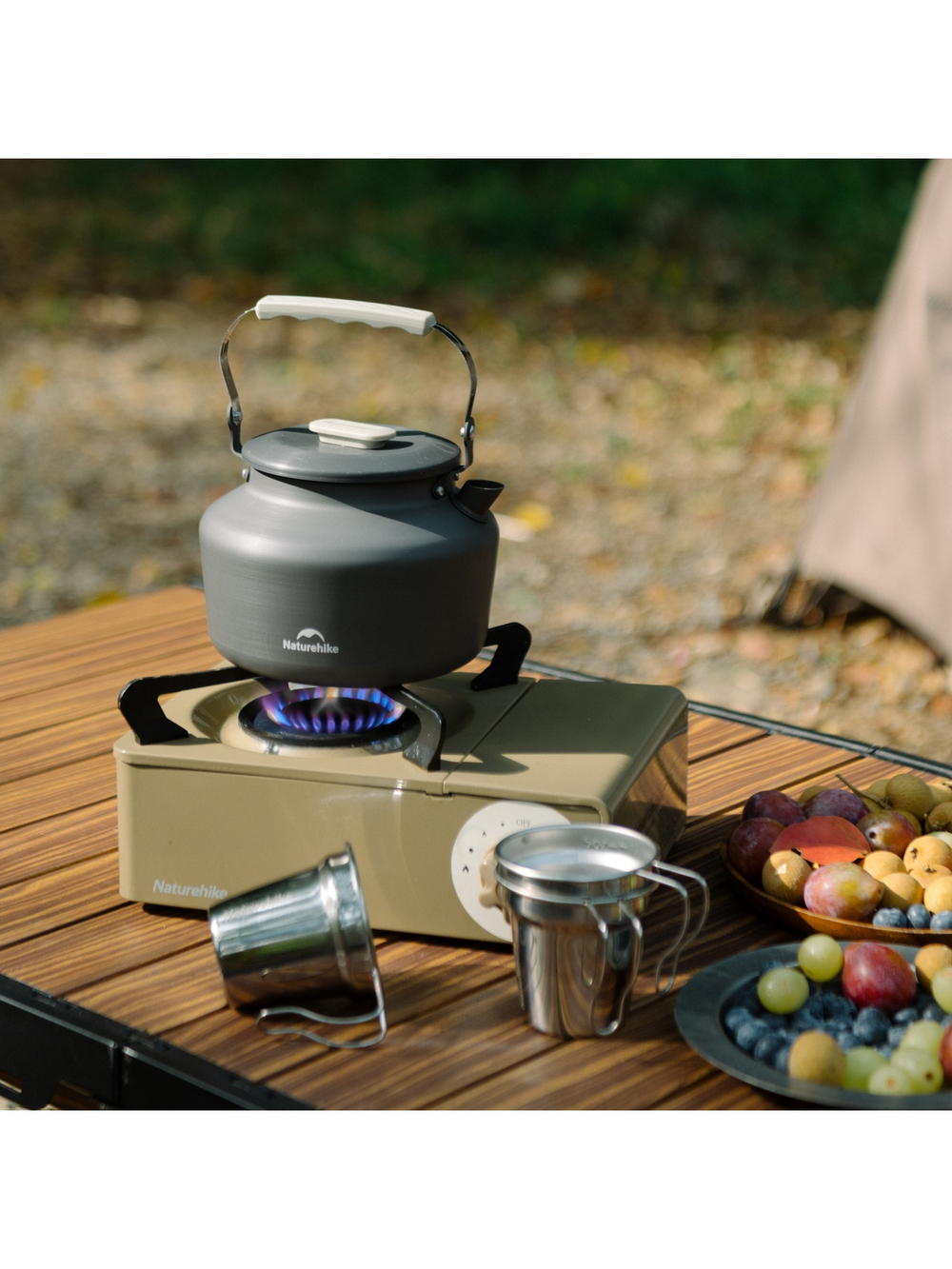 Чайник Naturehike туристический, 1,4 л., алюминий, серый