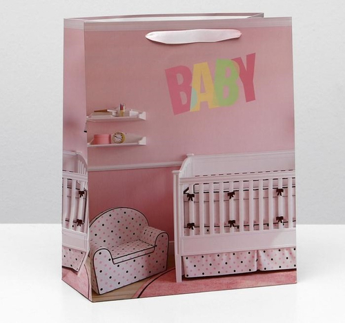 Пакет ламинированный "BABY" 6x32x12 см