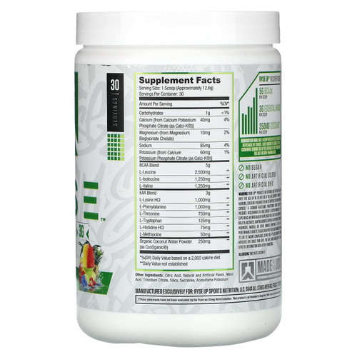 RYSE, BCAA / EAA, тропический снокон, 378 г (13,3 унции)