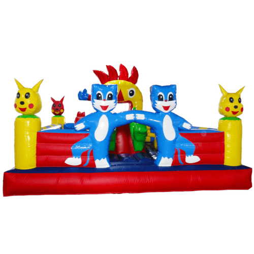 Коммерческий надувной батут "Котики встречают"