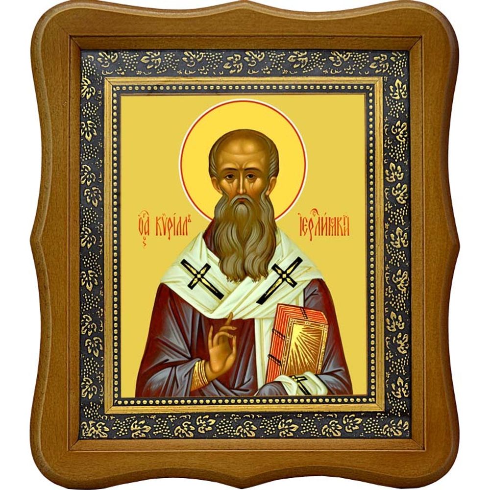 Кирилл Иерусалимский Святитель, архиепископ. Икона на холсте.