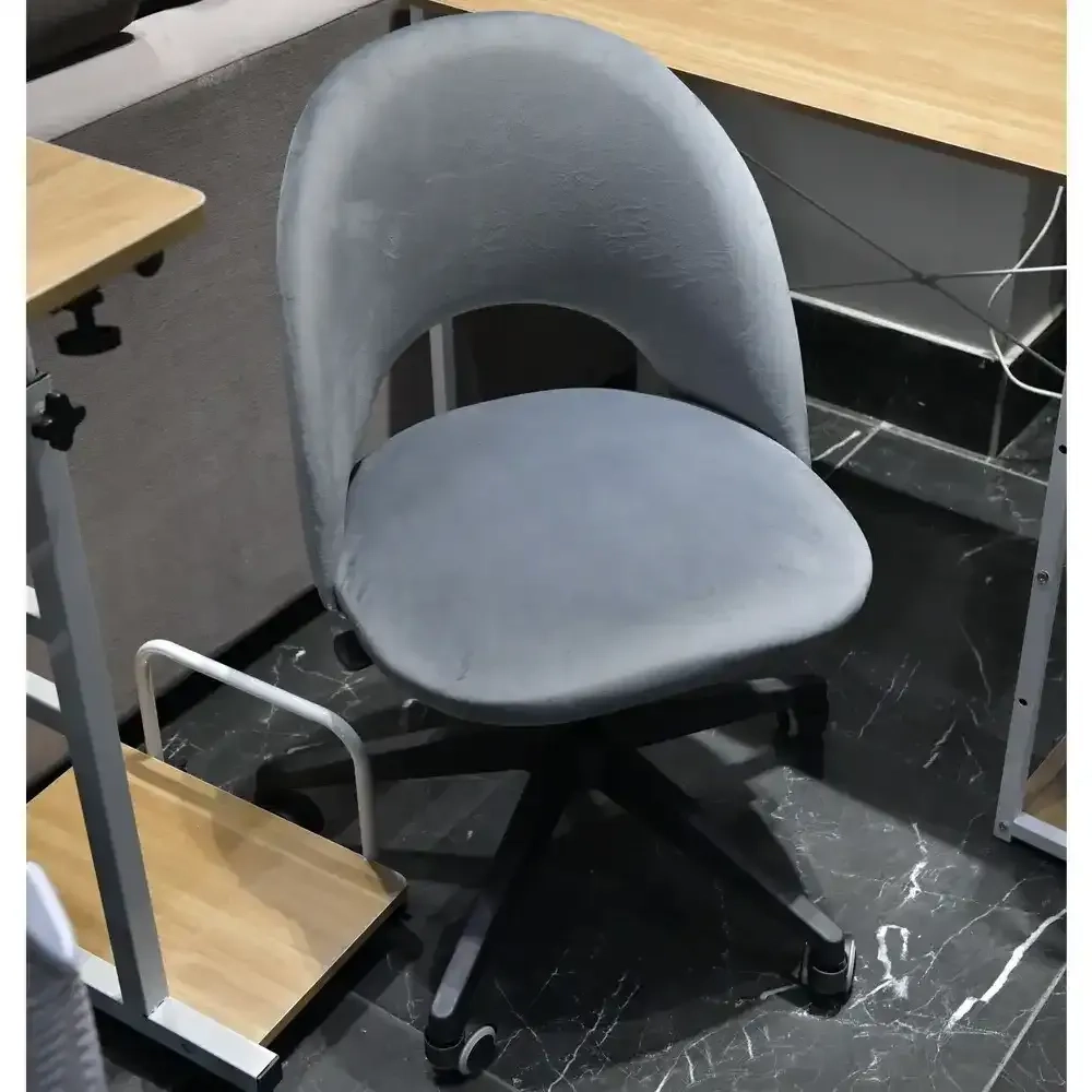 Стул Bradex Home Leo вращающийся на колесиках темно-серый