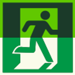 Е01-01 "Выход здесь (Правосторонний)"