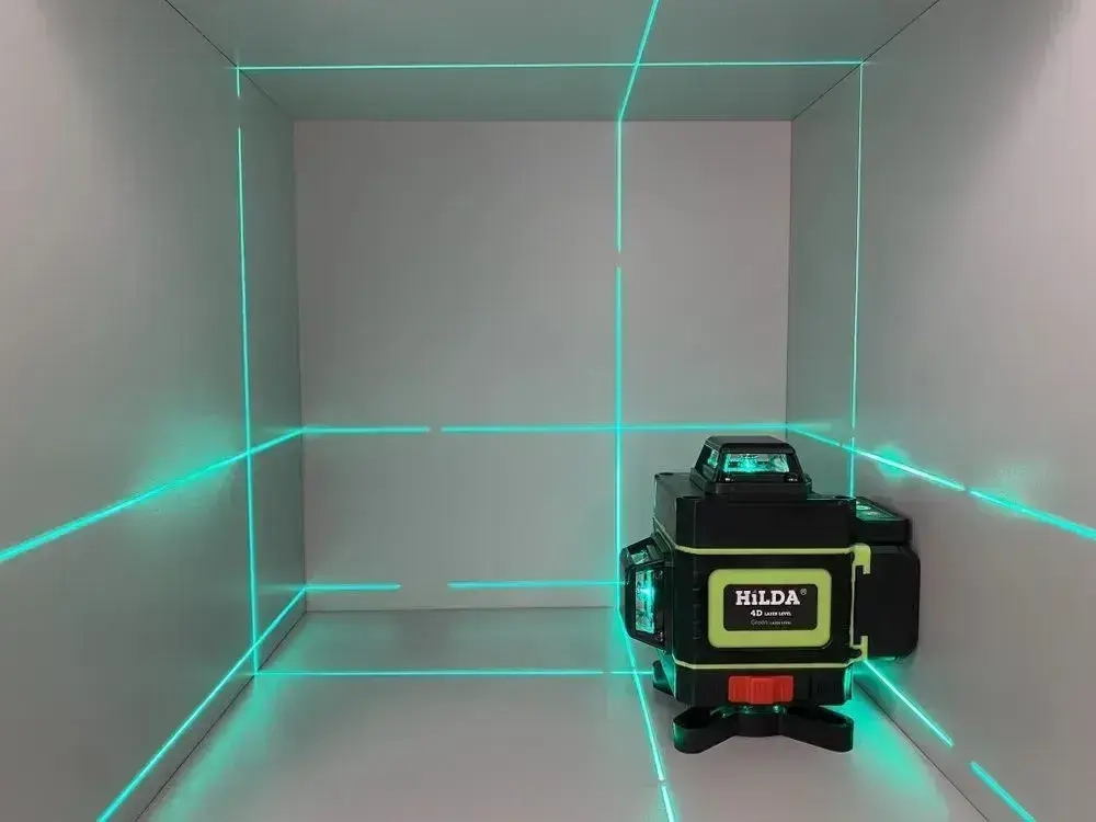 Лазерный уровень/нивелир HilDA 4D 16 Линий, single Хилда, Зеленый луч