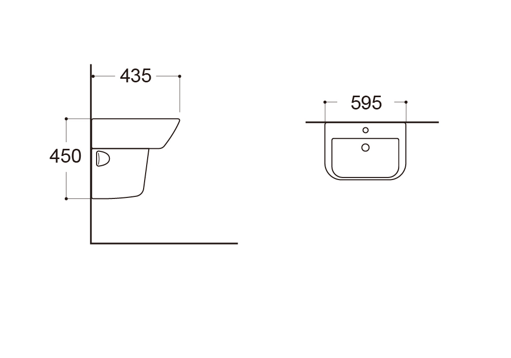 Полупьедестал для раковины AQ5441-00 300*240*340
