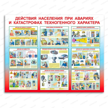 Стенд ДЕЙСТВИЯ НАСЕЛЕНИЯ ПРИ АВАРИЯХ И КАТАСТРОФАХ ТЕХНОГЕННОГО ХАРАКТЕРА 011