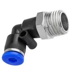 Фитинг угловой для пластиковых трубок 4мм с наружной резьбой 1/4'' Forsage F-SPL04-02