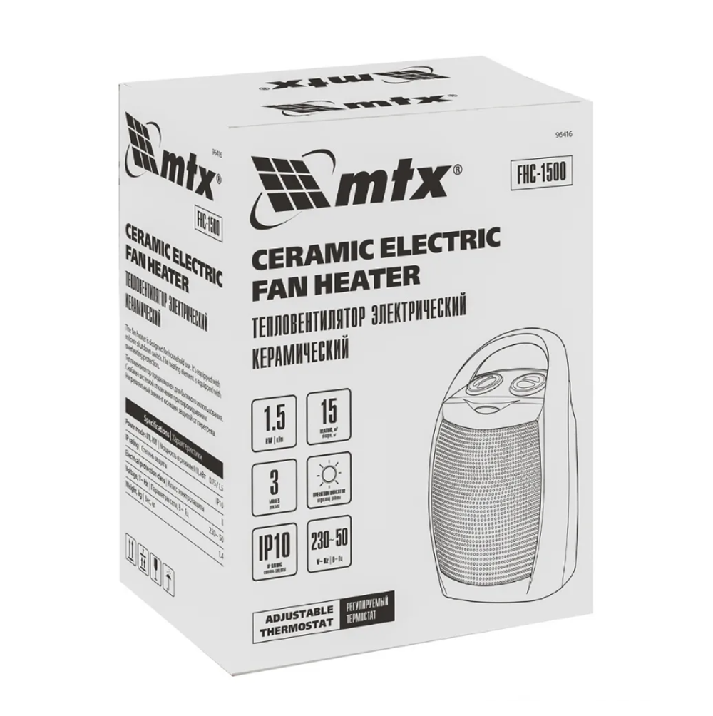 Тепловентилятор электрический керамический MTX FHC-1500