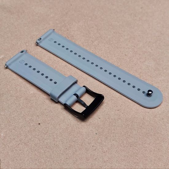 Ремешок 24 мм Elegant для Suunto 9 Baro, Suunto 7, Suunto Spartan Sport силиконовый (Белый/серый)